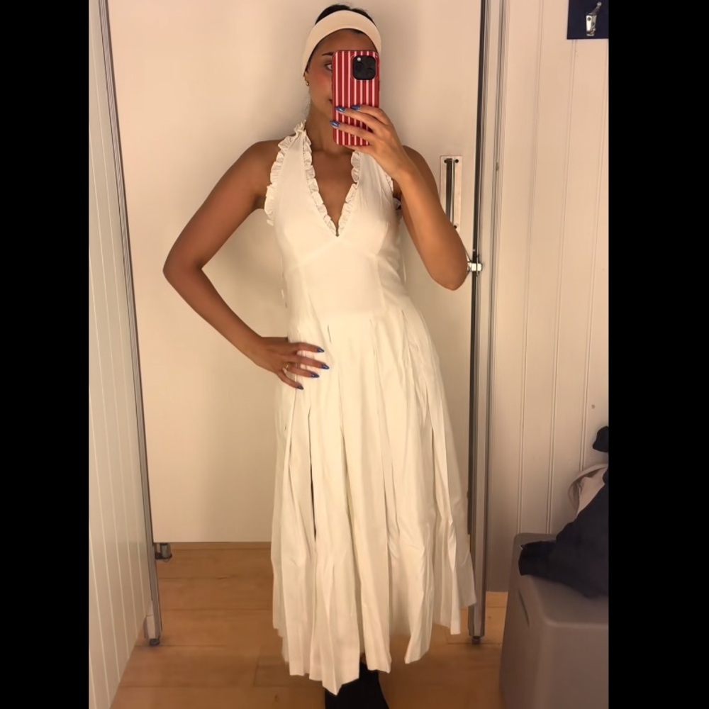 Reformation Beaux Dress White